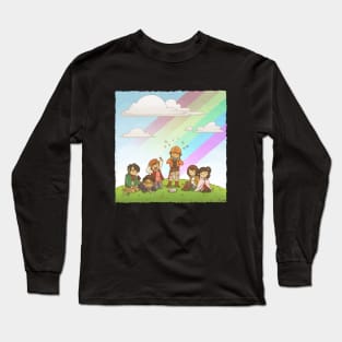 Rainbow Line Snooze Long Sleeve T-Shirt